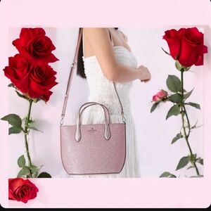 Kate Spade-Glimmer Glitter Satchel-Crossbody Bag ( Mitten Pink 🩷)